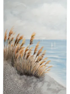 Düne am Meer Leinwand-handgemalt, Dunkelbeige