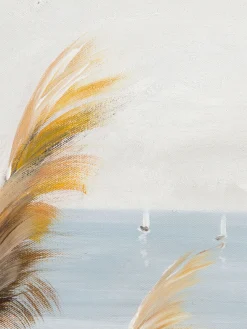 Düne am Meer Leinwand-handgemalt, Dunkelbeige