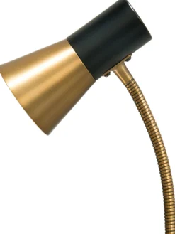 Escat Klemmleuchte, Satin Brass/Schwarz