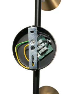 Escat Wandleuchte, Satin Brass/Schwarz