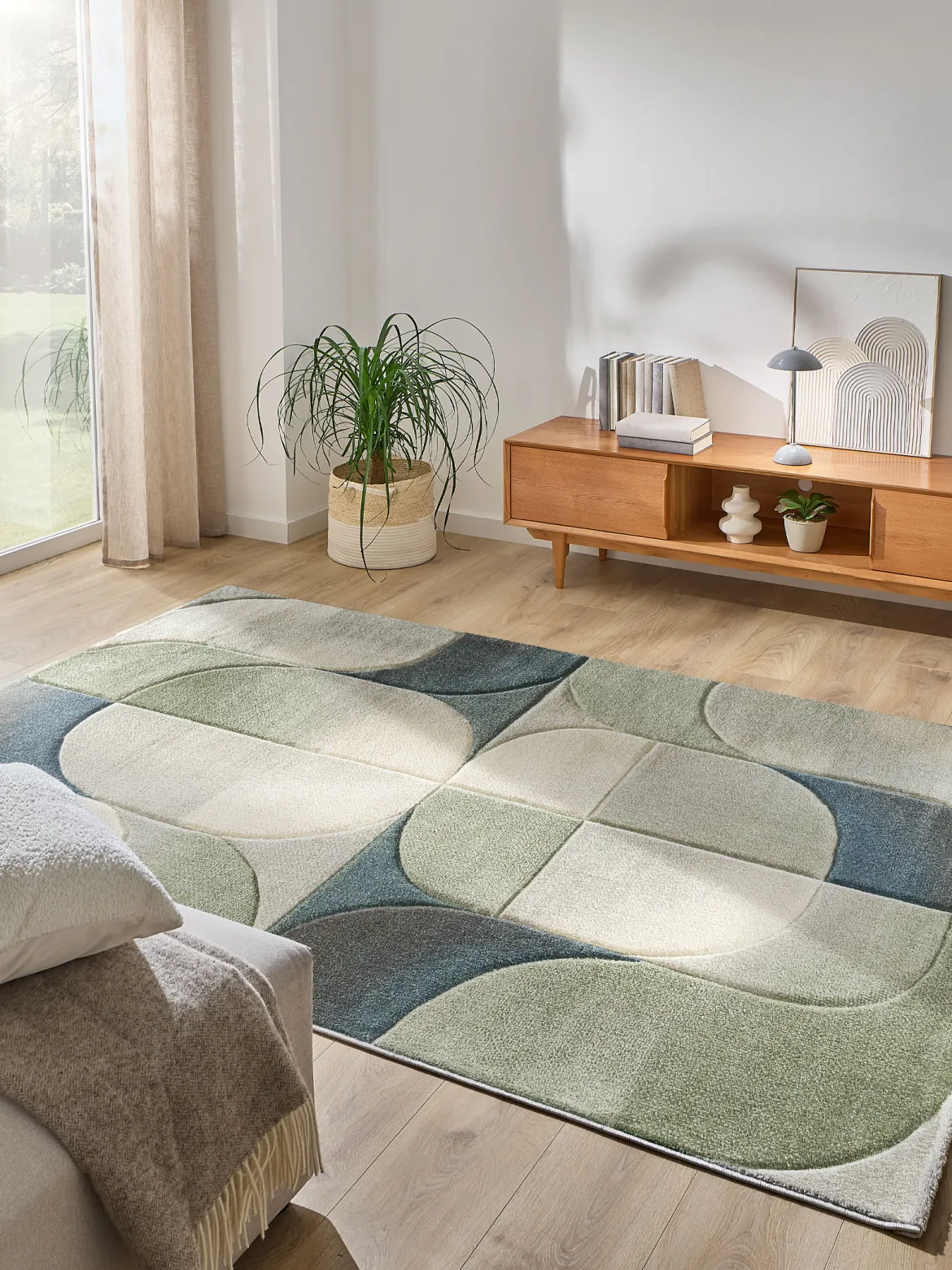 Fantastico Moderner Teppich, Blau