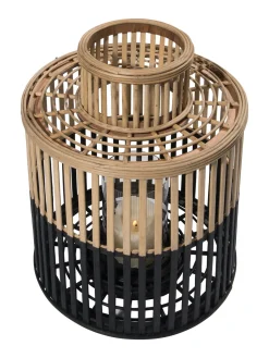 Fargosa Windlicht, Beige/Schwarz