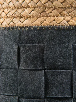 Feltani Korb, Darkgrey/Natural