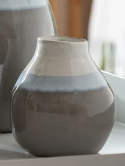 Ferreira Vase, Grau/Blau/Weiss