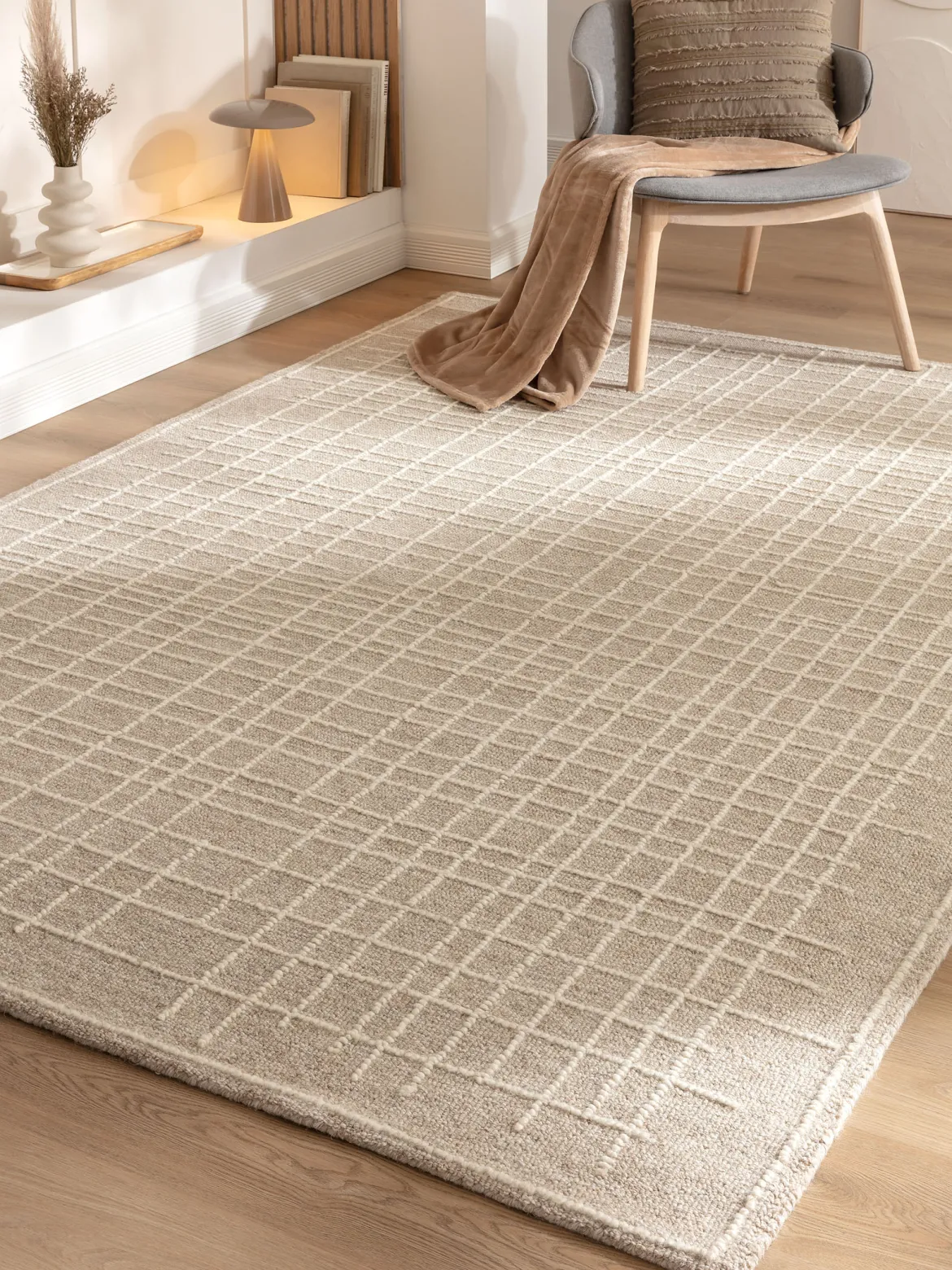 Fiadberg Moderner Teppich, Grey Natural