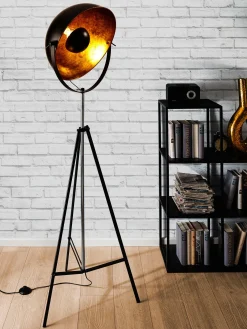 Flash Standleuchte, Schwarz/Gold