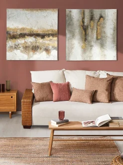 Graue Fantasie Leinwand-handgemalt, Beige