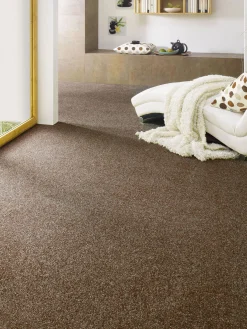 Green Line Velours-Teppichboden, Sand 420