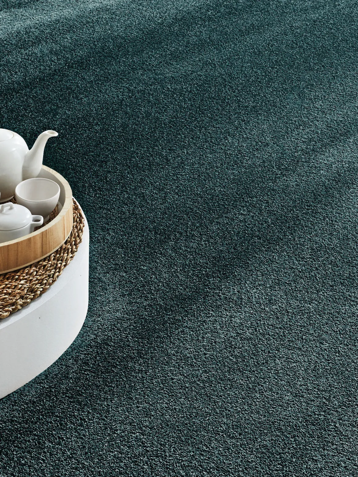 Green Line Velours-Teppichboden, Blautanne 692
