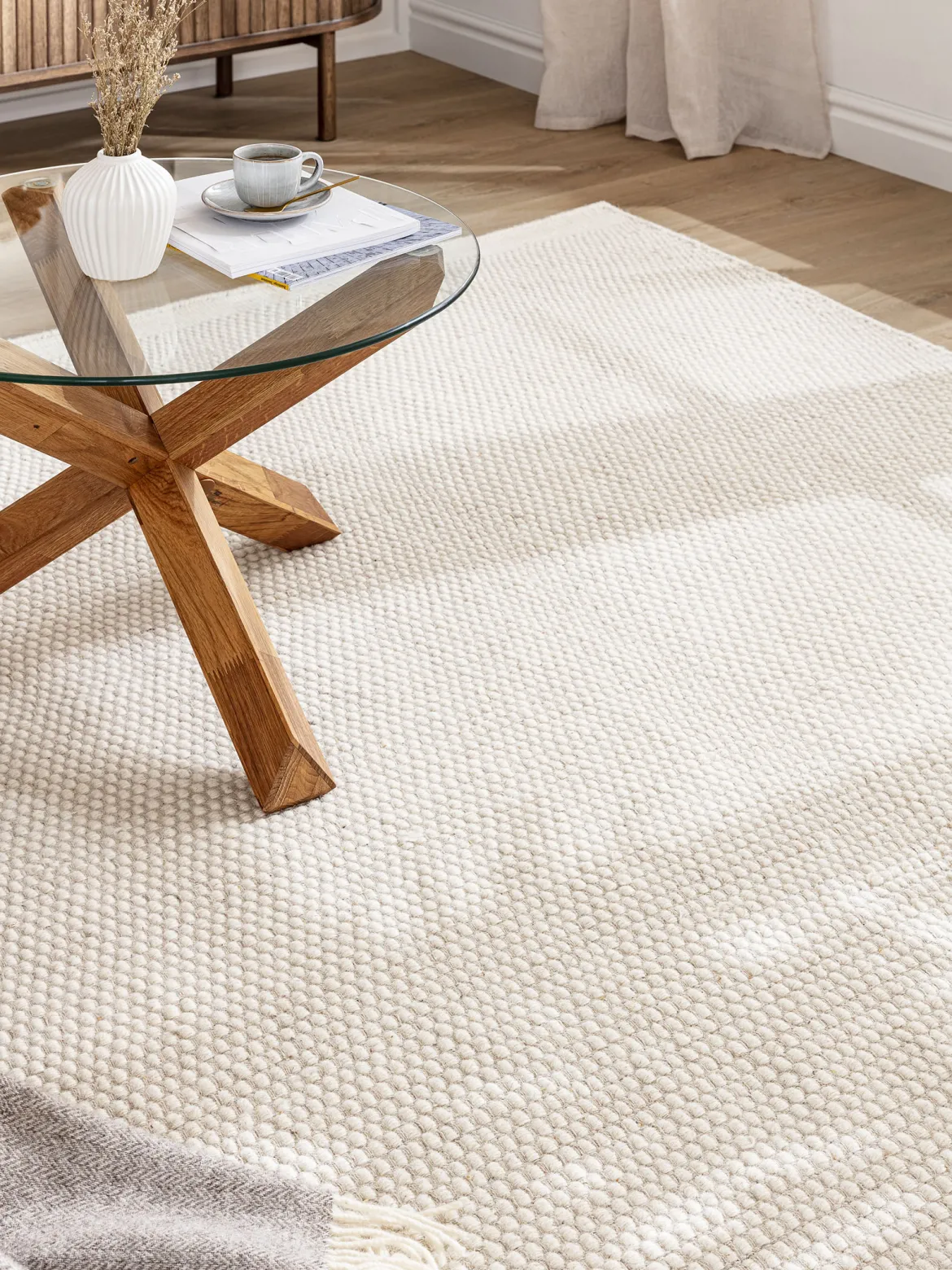 Haderup Woll-Teppich, White