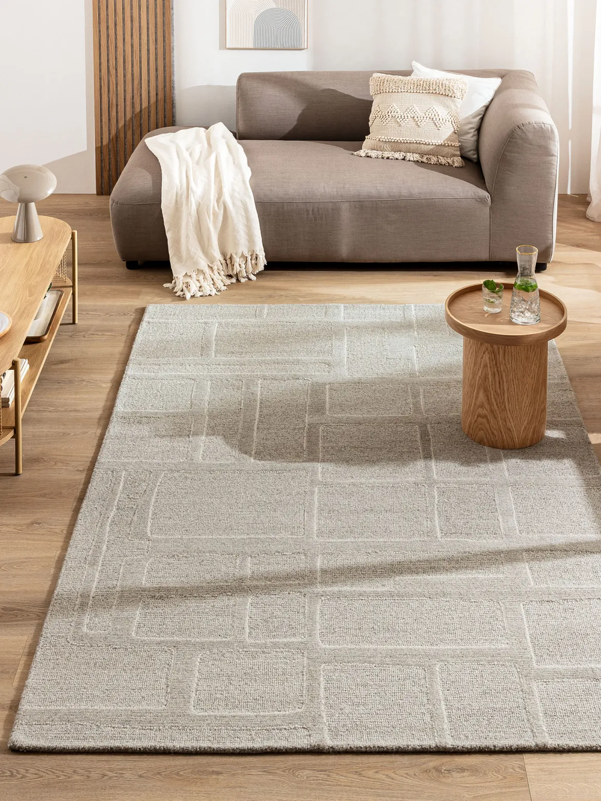 Hallund Moderner Teppich, Stone Grey