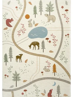 Happy Forest Kinder-Teppich, Ivory