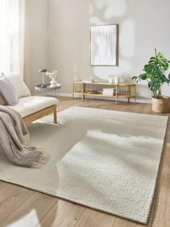 Hedesunda Woll-Teppich, Offwhite