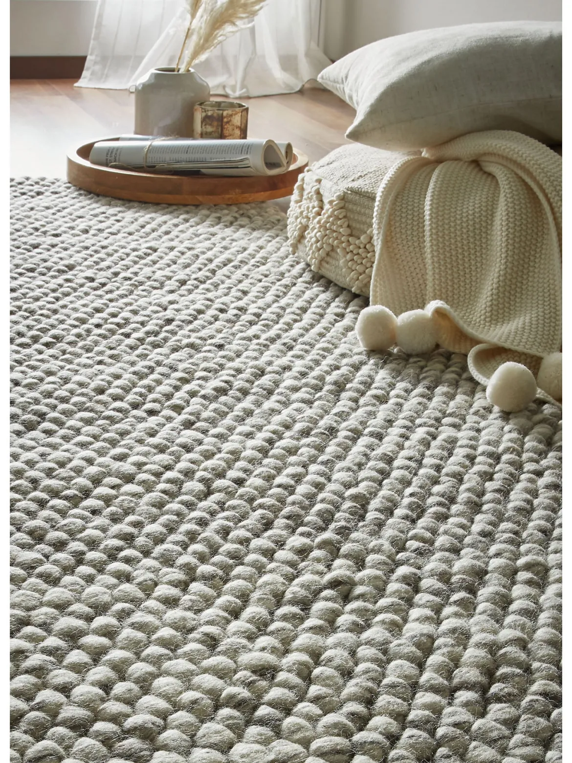 Helsingborg Woll-Teppich, Stone Grey