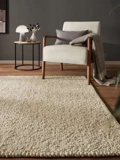 Hillsand Woll-Teppich, Creme