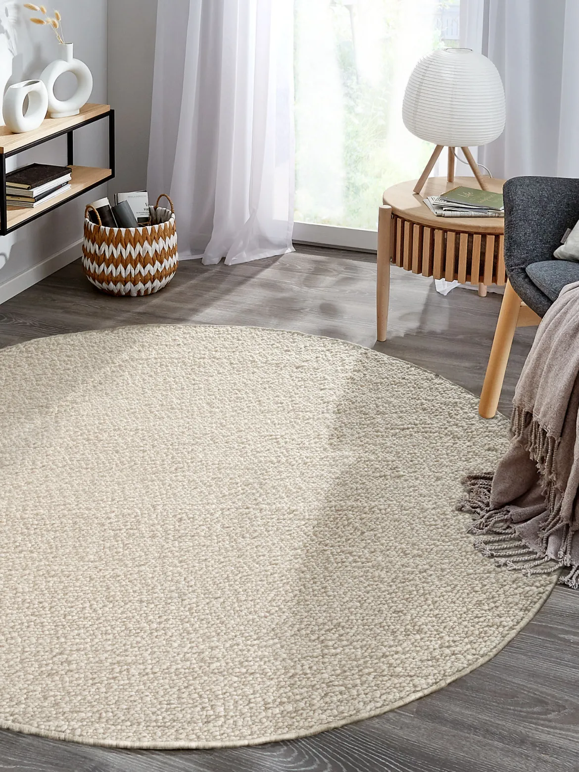 Hillsand Woll-Teppich, Scandic White
