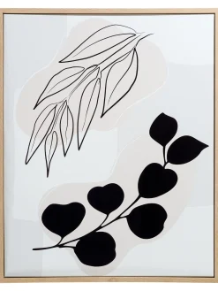 Hoja Bild, Schwarz/Natur