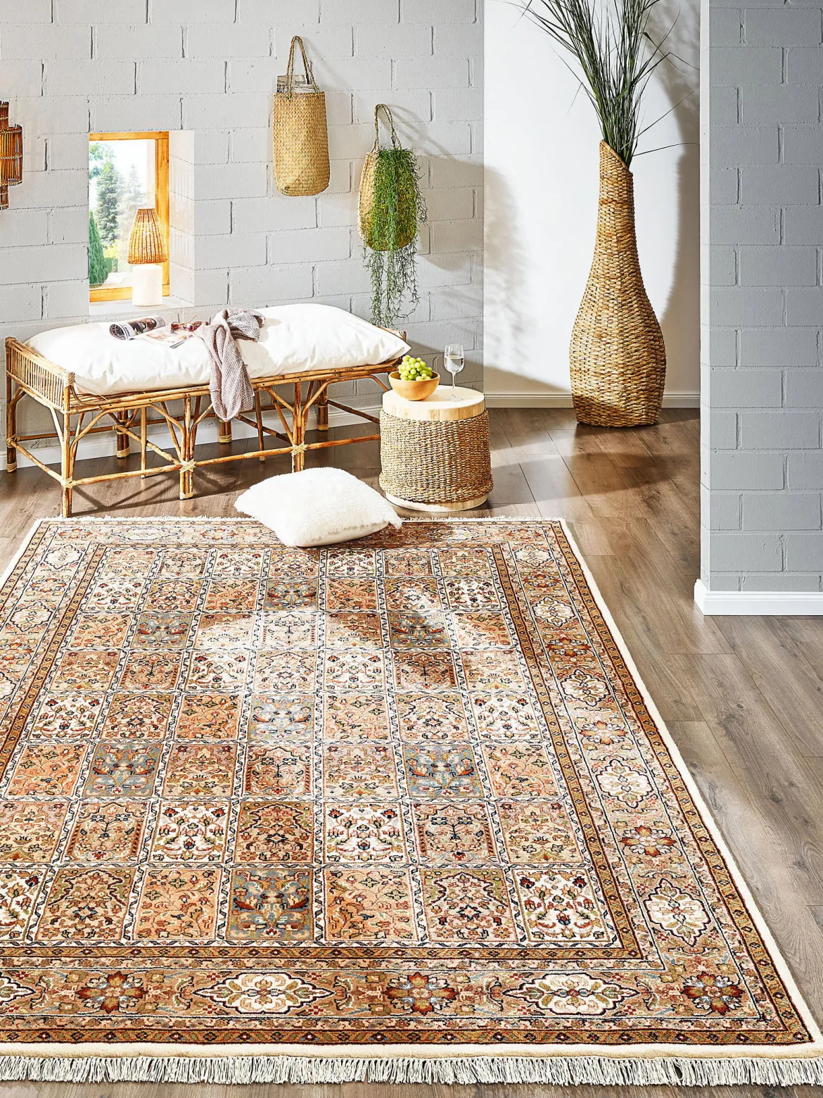 Jahidpur Bachtiar Orient-Teppich, Natur/Beige