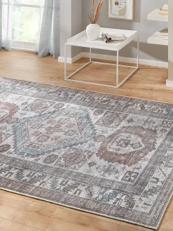 Jampur Vintage-Teppich, Blau