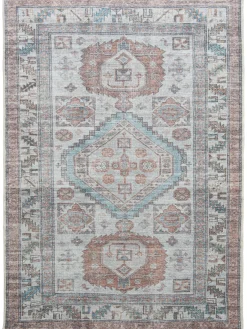 Jampur Vintage-Teppich, Blau
