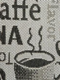 Just Coffee Küchenläufer, Schwarz/Weiss