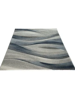 Kaleidoskop Moderner Teppich, Blau