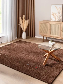 Kamlapur Gabbeh-Teppich, Dark Brown
