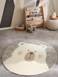 Karlo Kinder-Teppich, Creme/grau