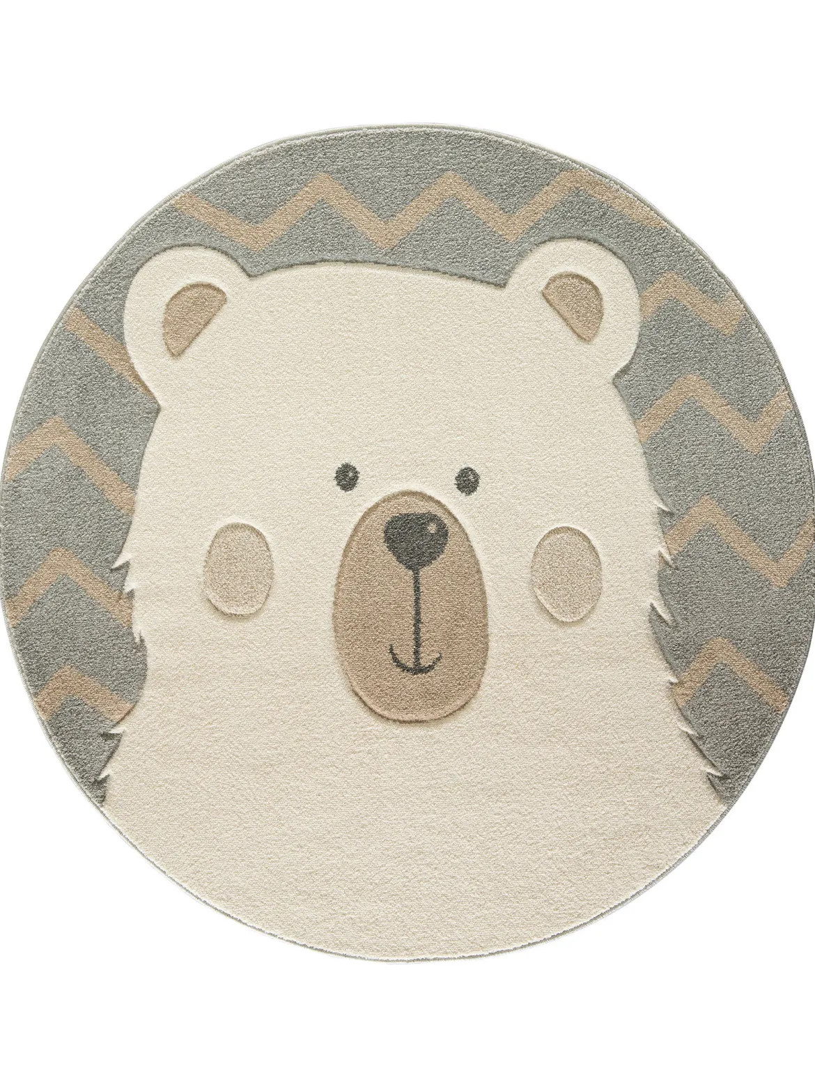 Karlo Kinder-Teppich, Creme/grau