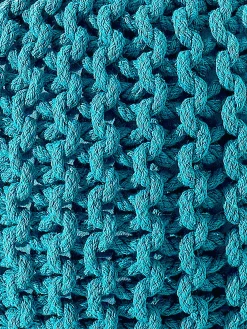 Kiruna Strick-Pouf, Türkis
