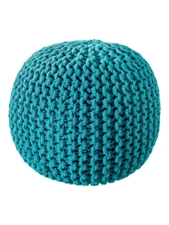 Kiruna Strick-Pouf, Türkis