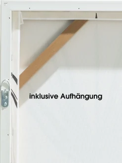 Koluno Leinwand-Druck-handbemalt, D'grau/weiss