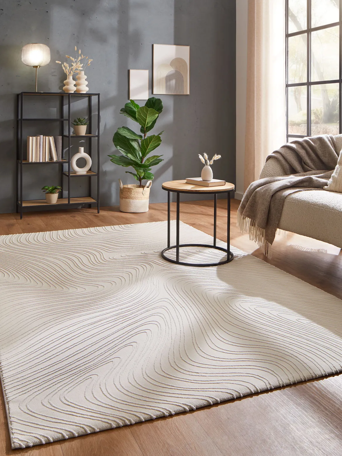 Lacanau Moderner Teppich, Creme