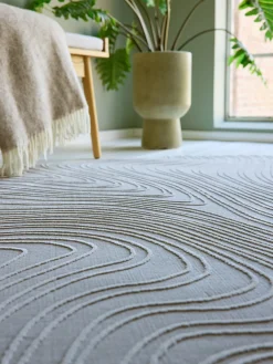 Lacanau Moderner Teppich, Silber