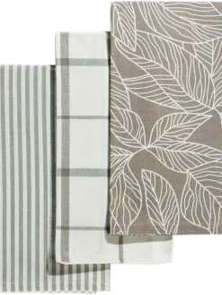 Laha Geschirrtuch, Taupe/Creme