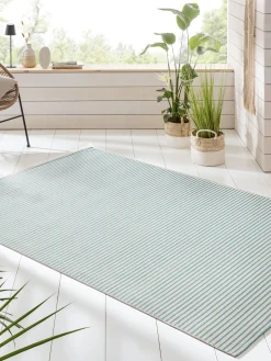 Lanikai Outdoor-Teppich, Creme/Blau