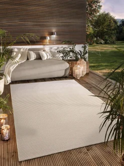 Lanikai Outdoor-Teppich, Weiss/Rosa