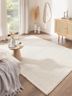 Larsbo Woll-Teppich, White