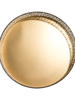 Leonis Deko-Tablett, Schwarz/Gold
