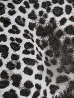 Leopard auf der Jagd Leinwand-Druck-handbemalt, Grau