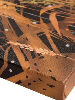 Leopard im Gras Leinwand Druck, Braun