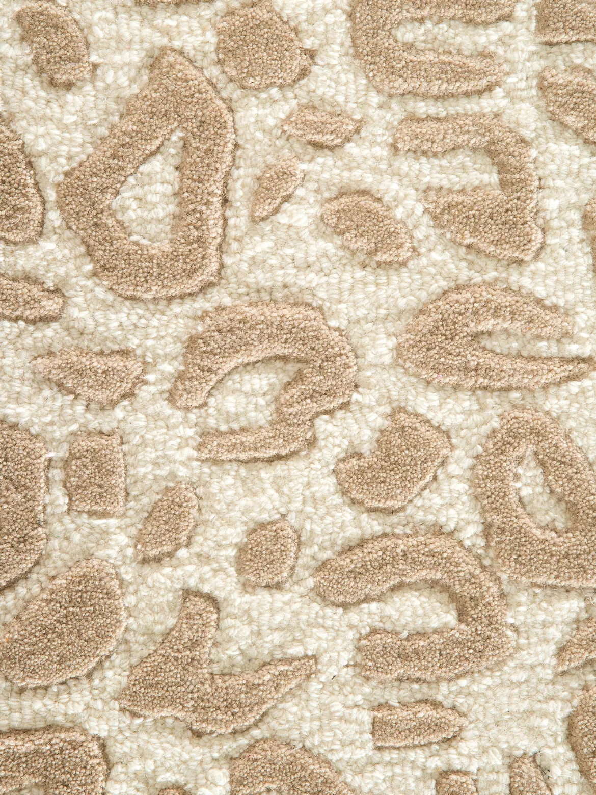 Leovara Woll-Teppich, White-Creme