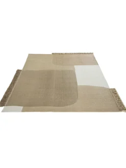 Listrup Flachgewebe-Teppich, Beige-Weiss