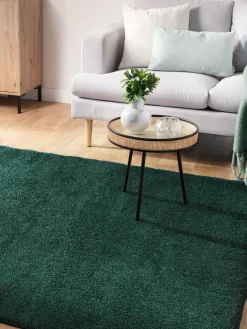 Lounge Hochflor-Teppich, Dunkelgrün