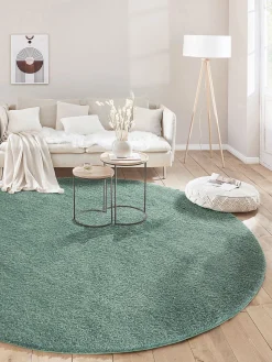 Lounge Hochflor-Teppich, Grün