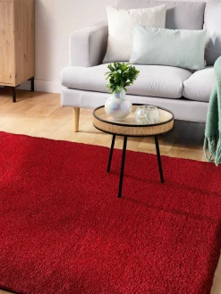 Lounge Hochflor-Teppich, Kaminrot