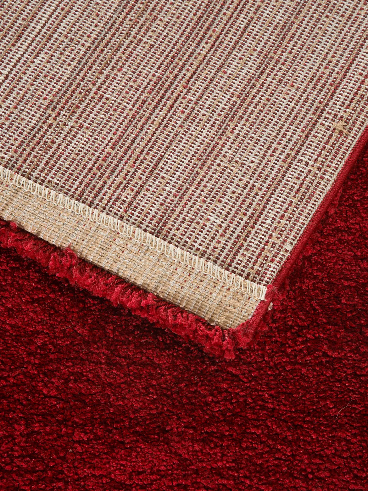 Lounge Hochflor-Teppich, Kaminrot