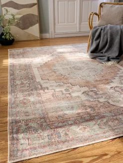 Malian Vintage-Teppich, Grün/Taupe