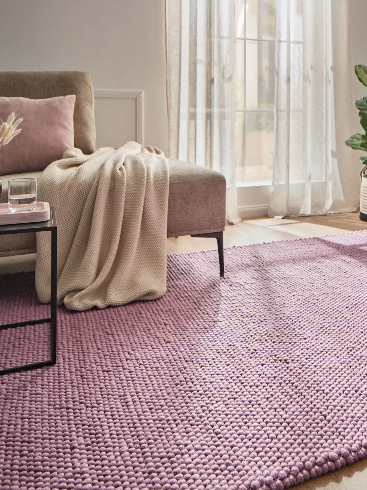 Malmby Woll-Teppich, Purple