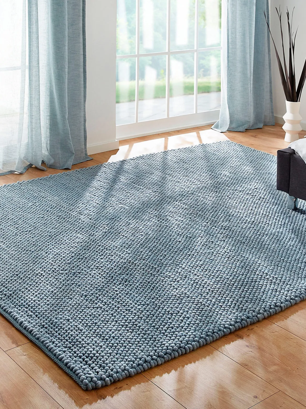 Malmby Woll-Teppich, Sky Blue